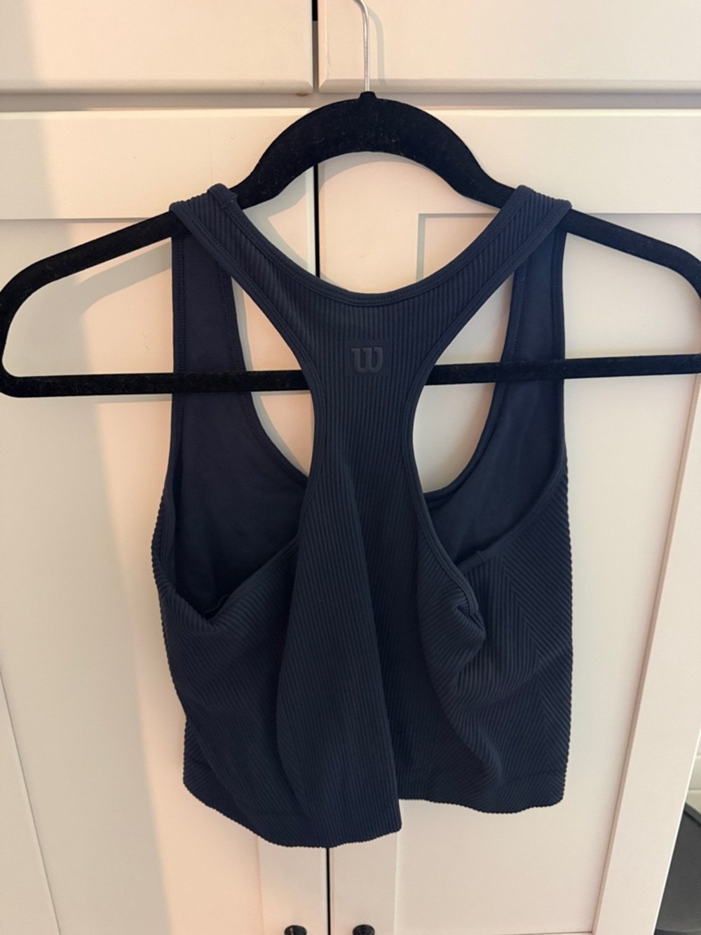 Wilson Navy Ribbed Racerback Crop Top - Picture 2 of 3